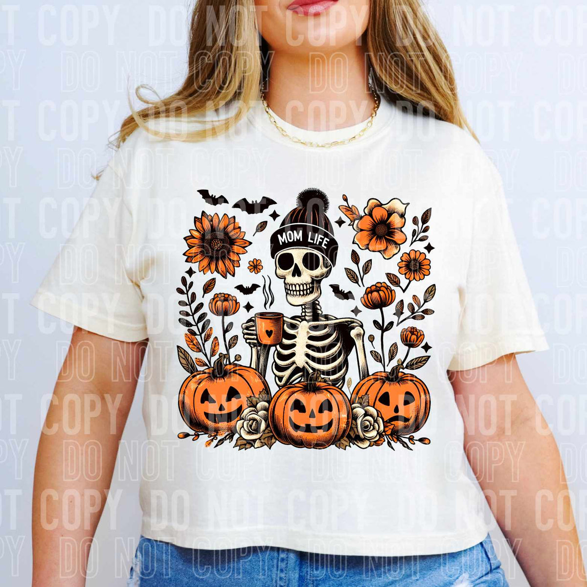 Mom life skellie trio pumpkins  52103 DTF transfer