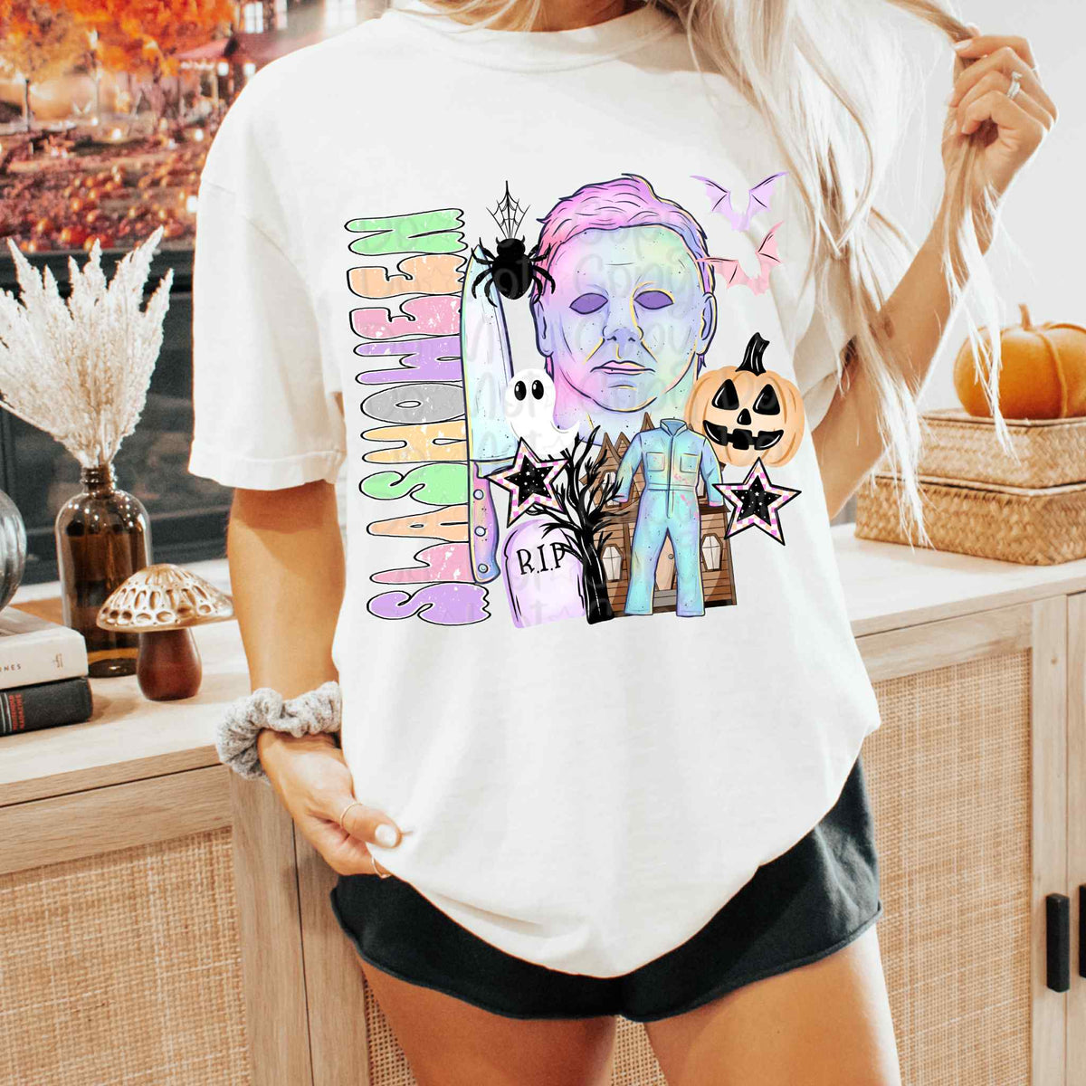 Slashoween Michael DTF transfer