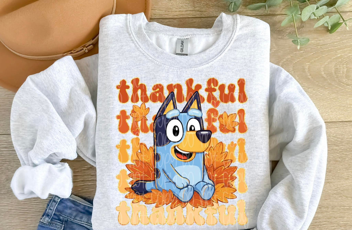 Thankful stacked blue heelers 111080 DTF transfer