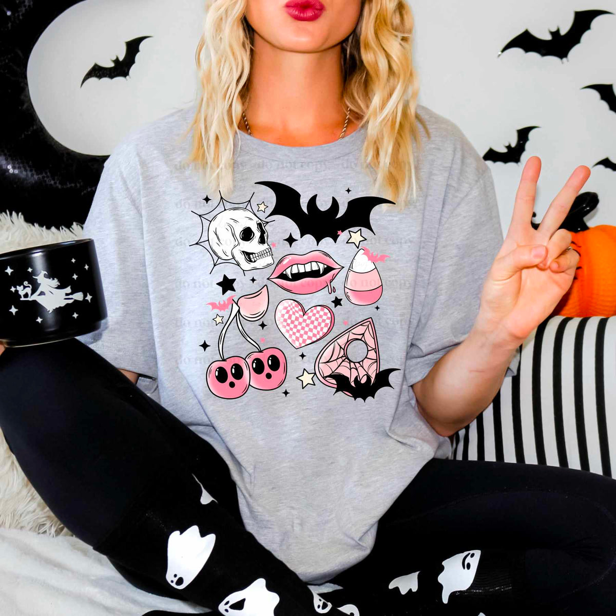 Pink halloween items (CSC) 50141 DTF transfer