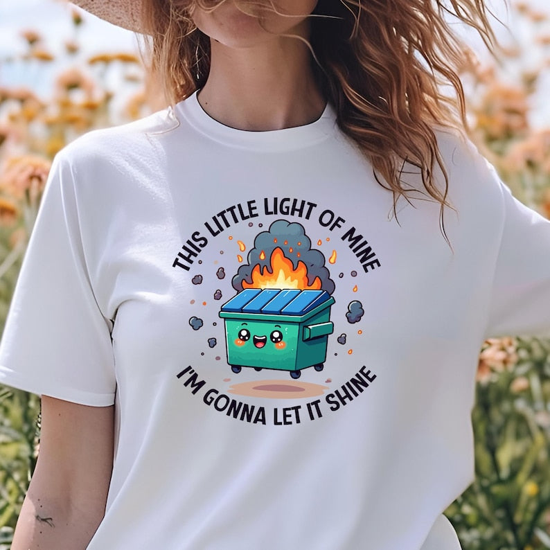 This little light of mine I'm gonna let it shine dumpster DTF transfer