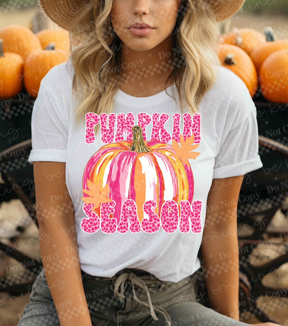 Pumpkin season colorful DTF transfer