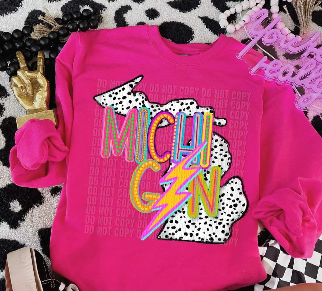 Michigan dalmatian background (CRAFTI) 44164 DTF transfer