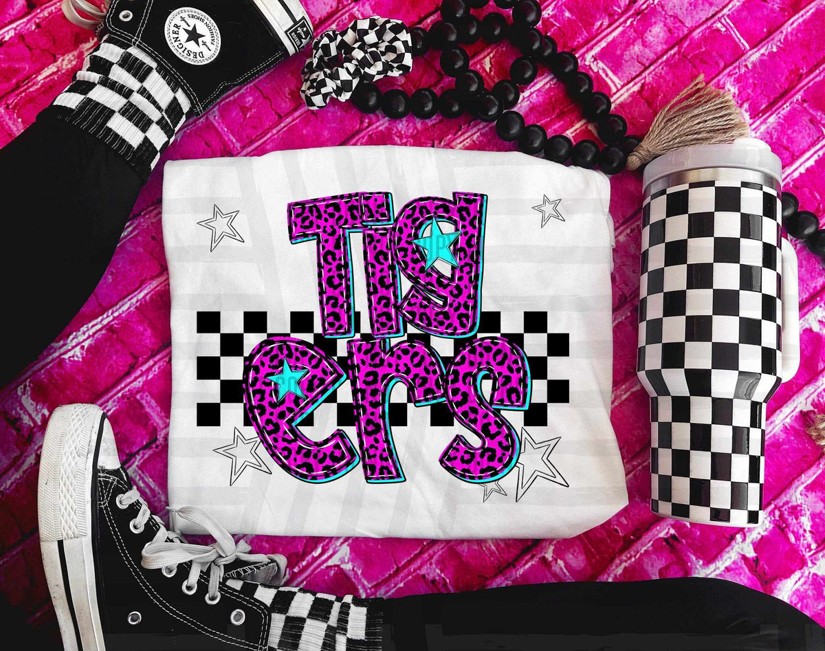 Tigers Pink Leopard Neon (Caplinger) DTF transfer