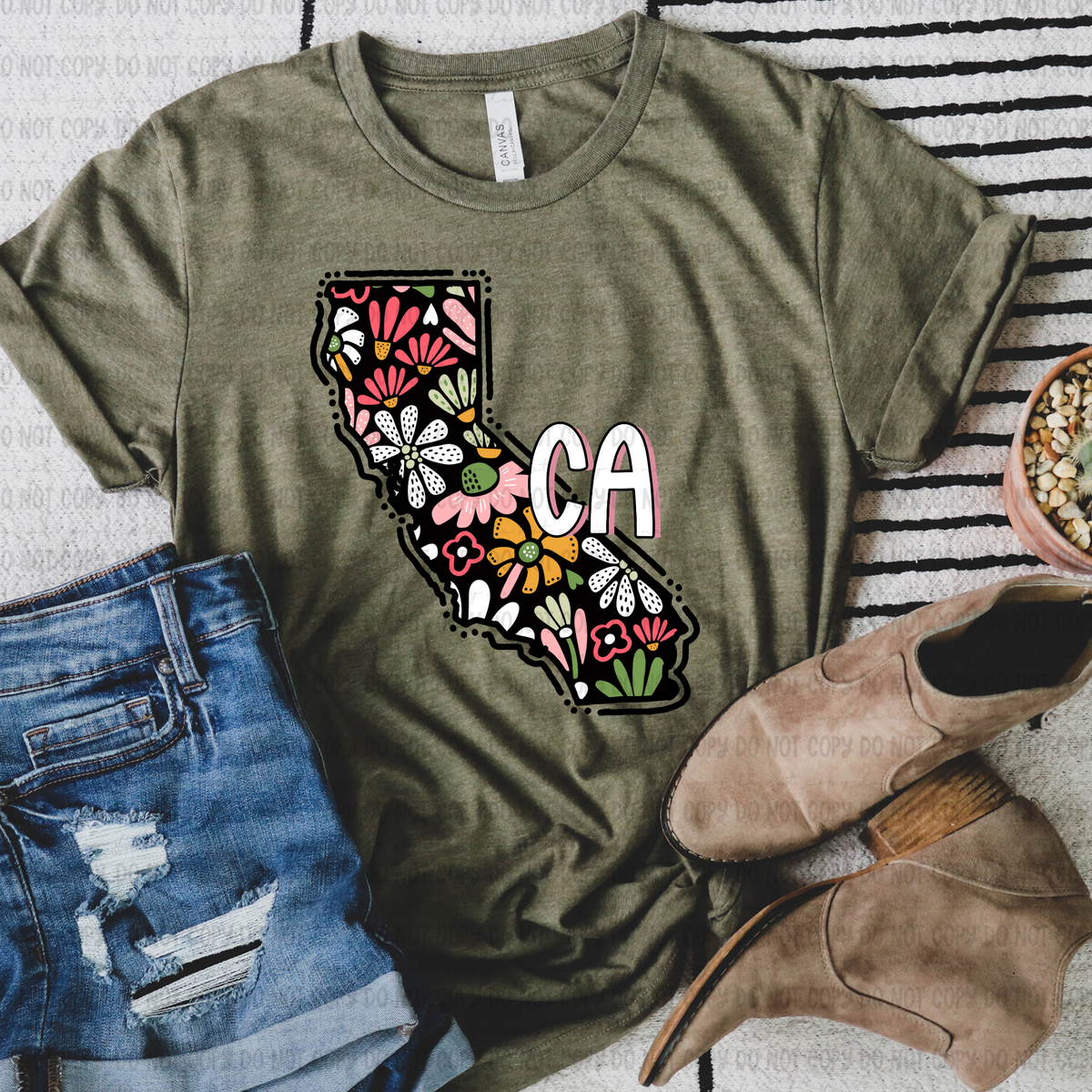 Floral states black background REVEL