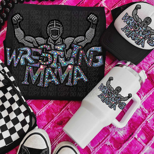 Wrestling mama colorful stones (CITY) 44008 DTF transfer