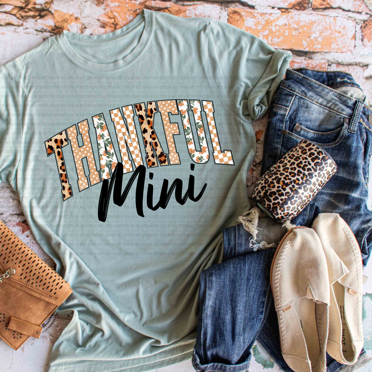 Thankful Mini revel DTF transfer