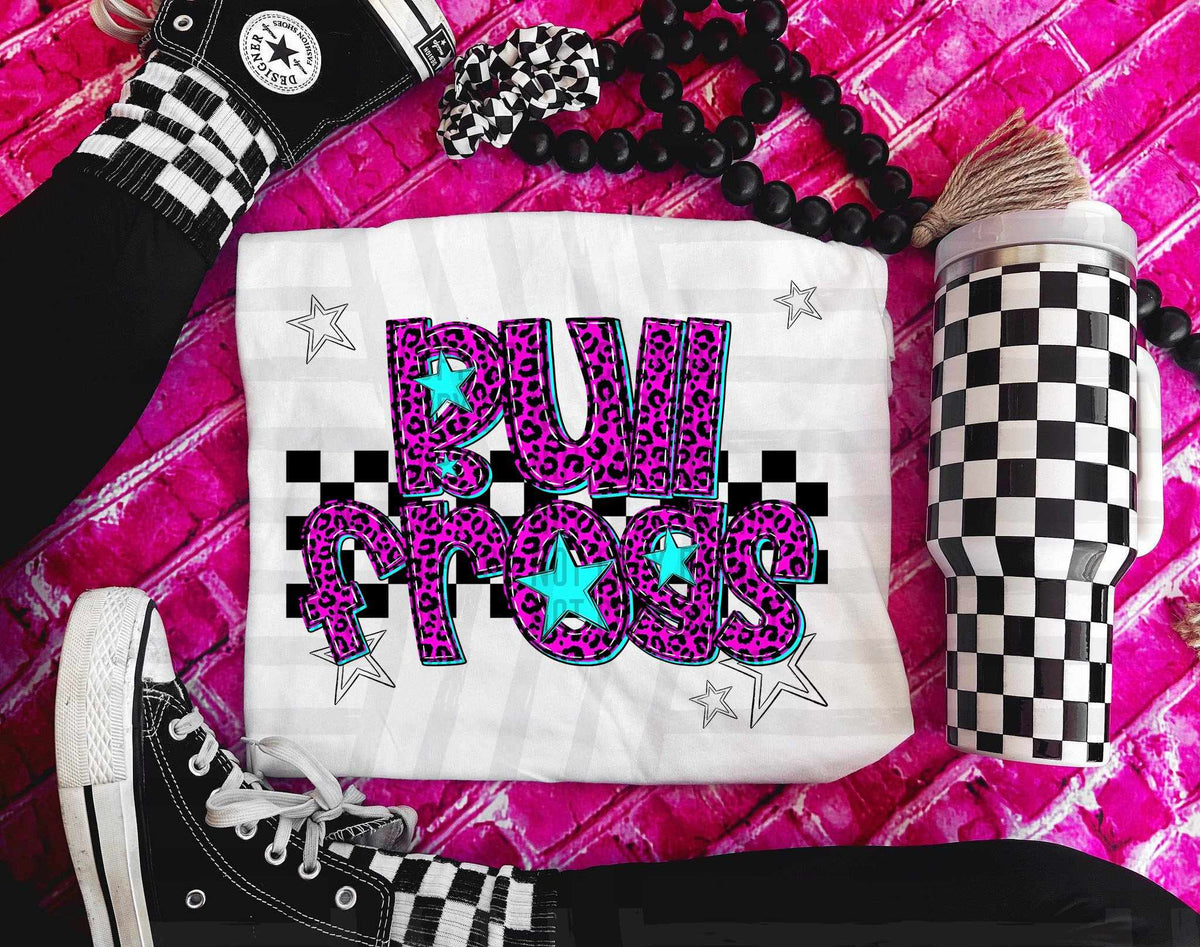 Bullfrogs Pink Leopard Neon (Caplinger) DTF transfer