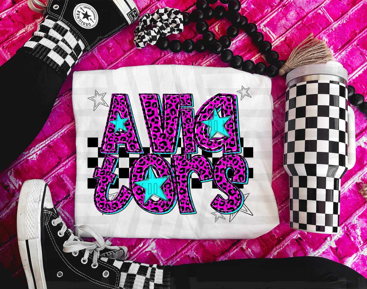 Aviators Pink Leopard Neon (Caplinger) DTF transfer