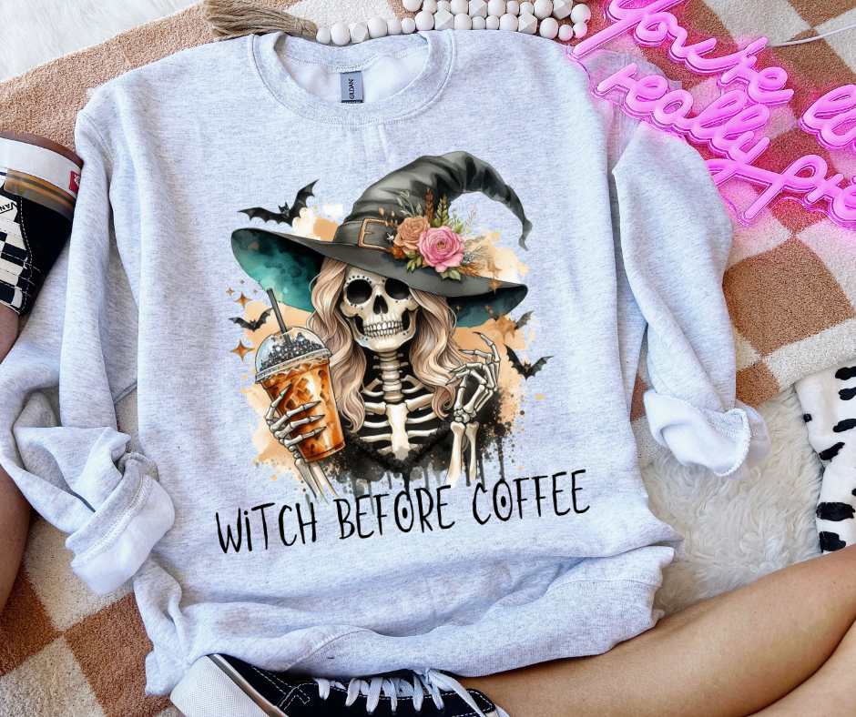 Witch before coffee (VS) 52205 DTF transfer