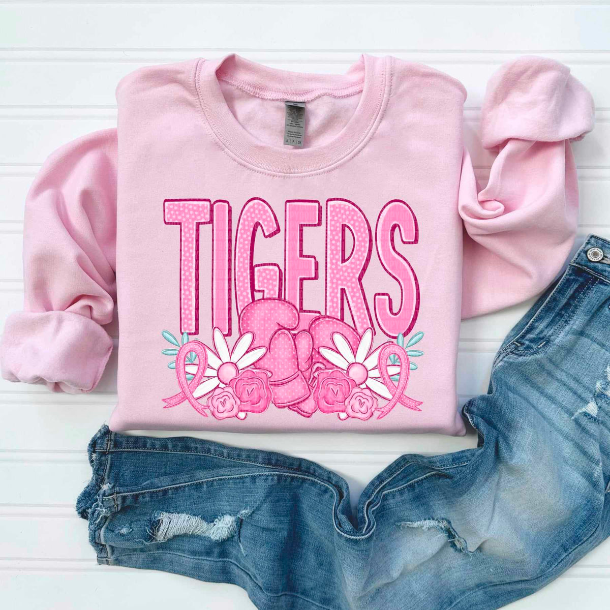 Tigers pink mascots 50101 DTF transfer