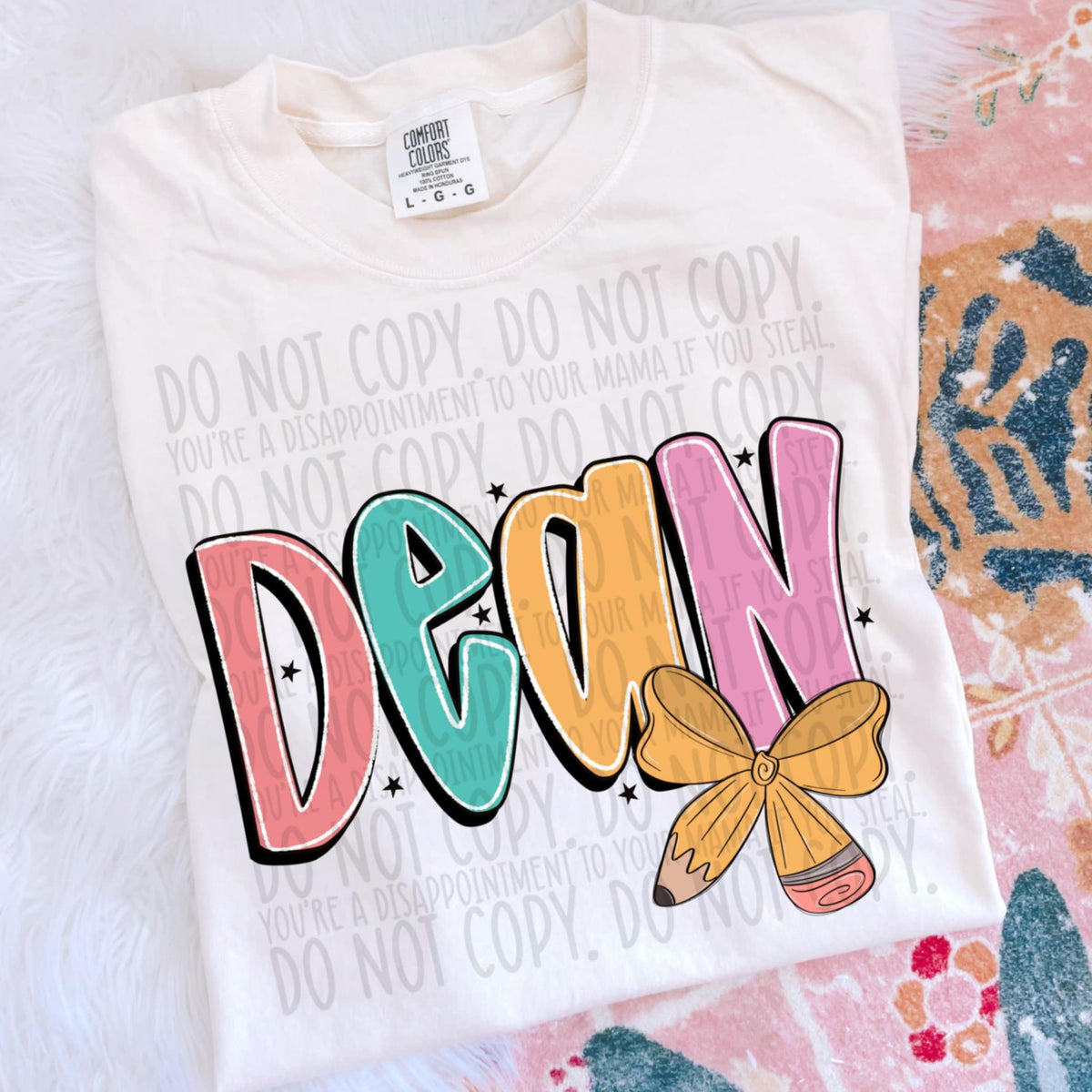 Dean pencil bow SWD DTF transfer