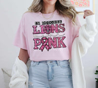 In october lion wear pink 52025 DTF transfer