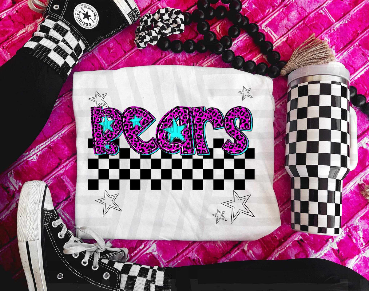 Bears Pink Leopard Neon (Caplinger) DTF transfer