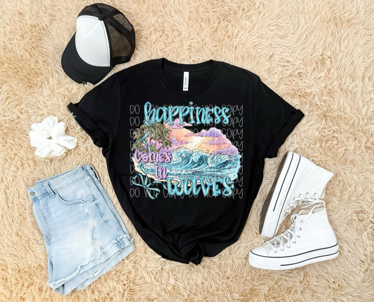 Happiness comes in waves SSD DTF transfer