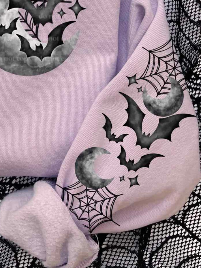 Bats and crescent moon sleeve (CSC) 50140 DTF transfer