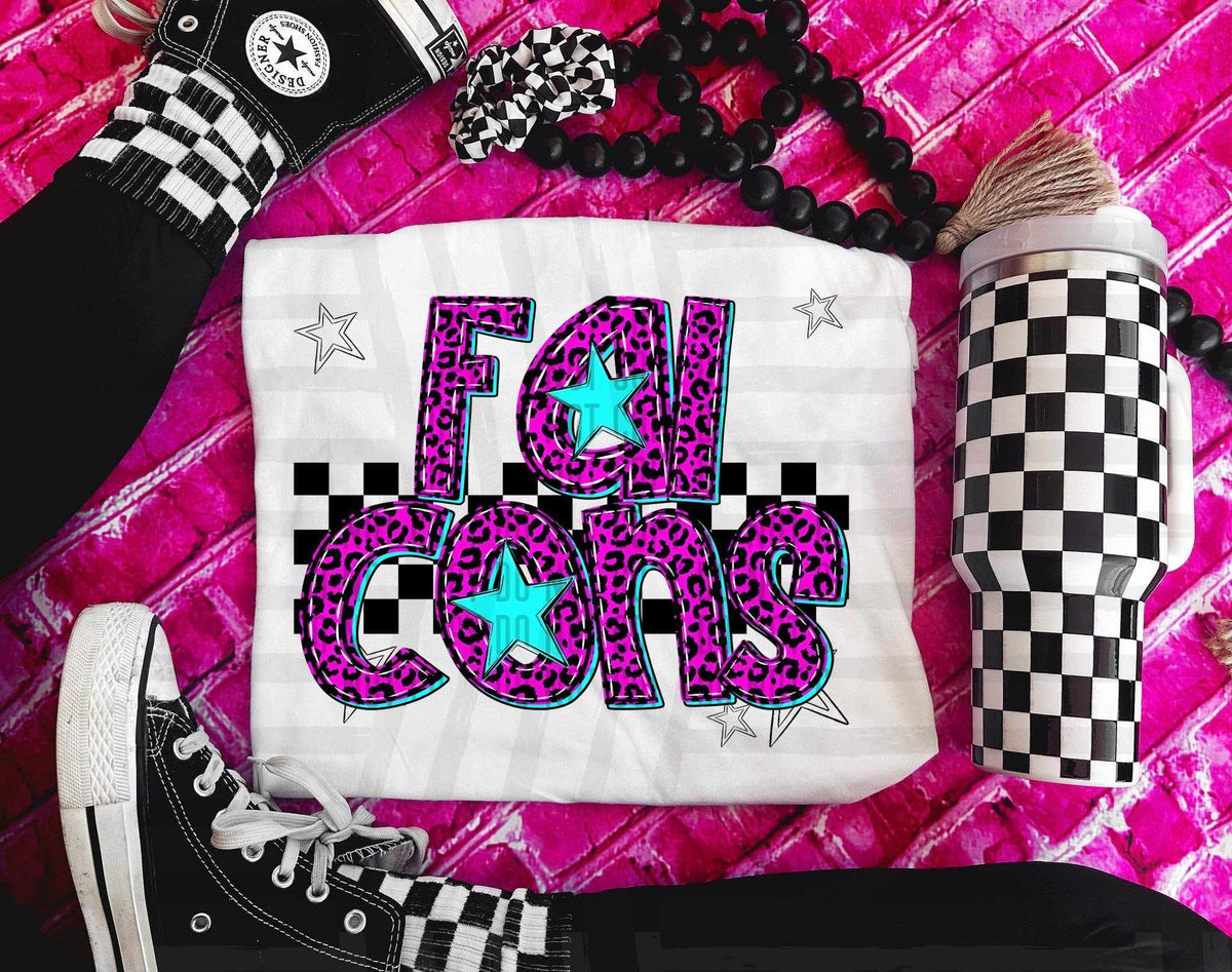 Falcons Pink Leopard Neon (Caplinger) DTF transfer
