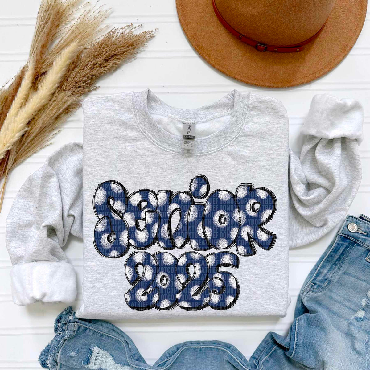 Senior 2025 navy blue 50616 DTF transfer