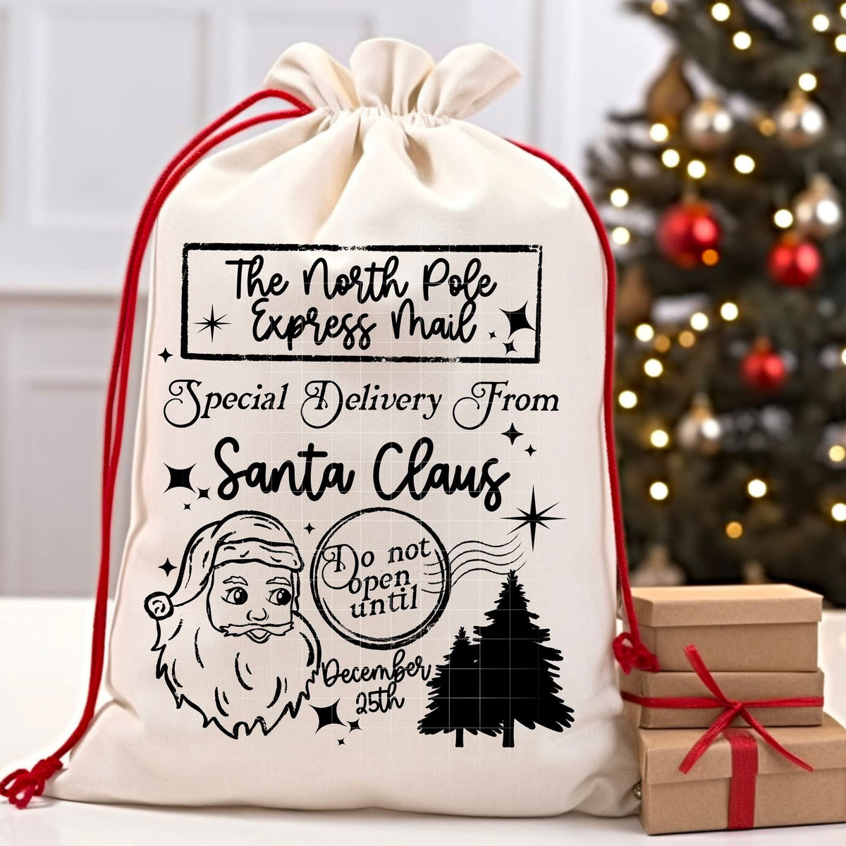 The north pole express mail santa claus CSC sunday special DTF transfer