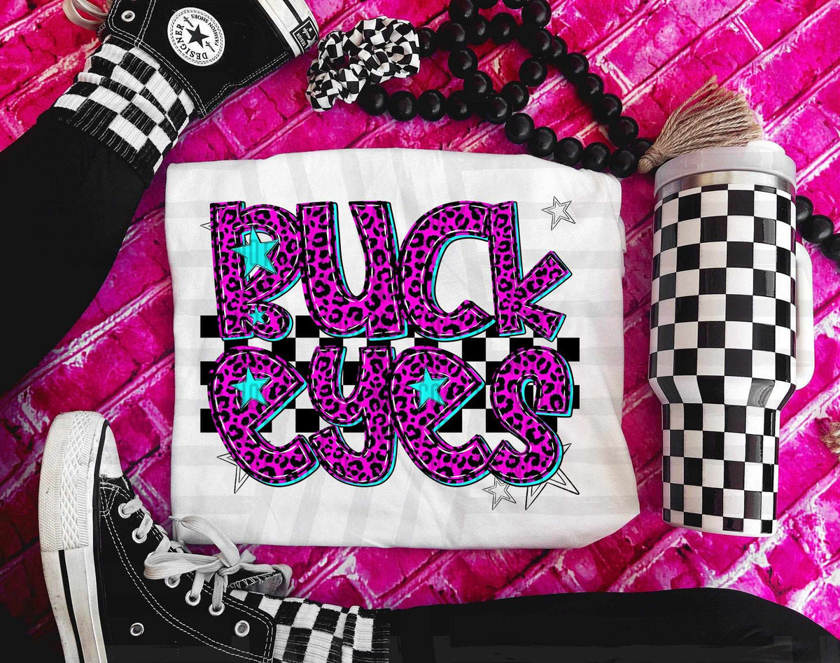 Buckeyes Pink Leopard Neon (Caplinger) DTF transfer