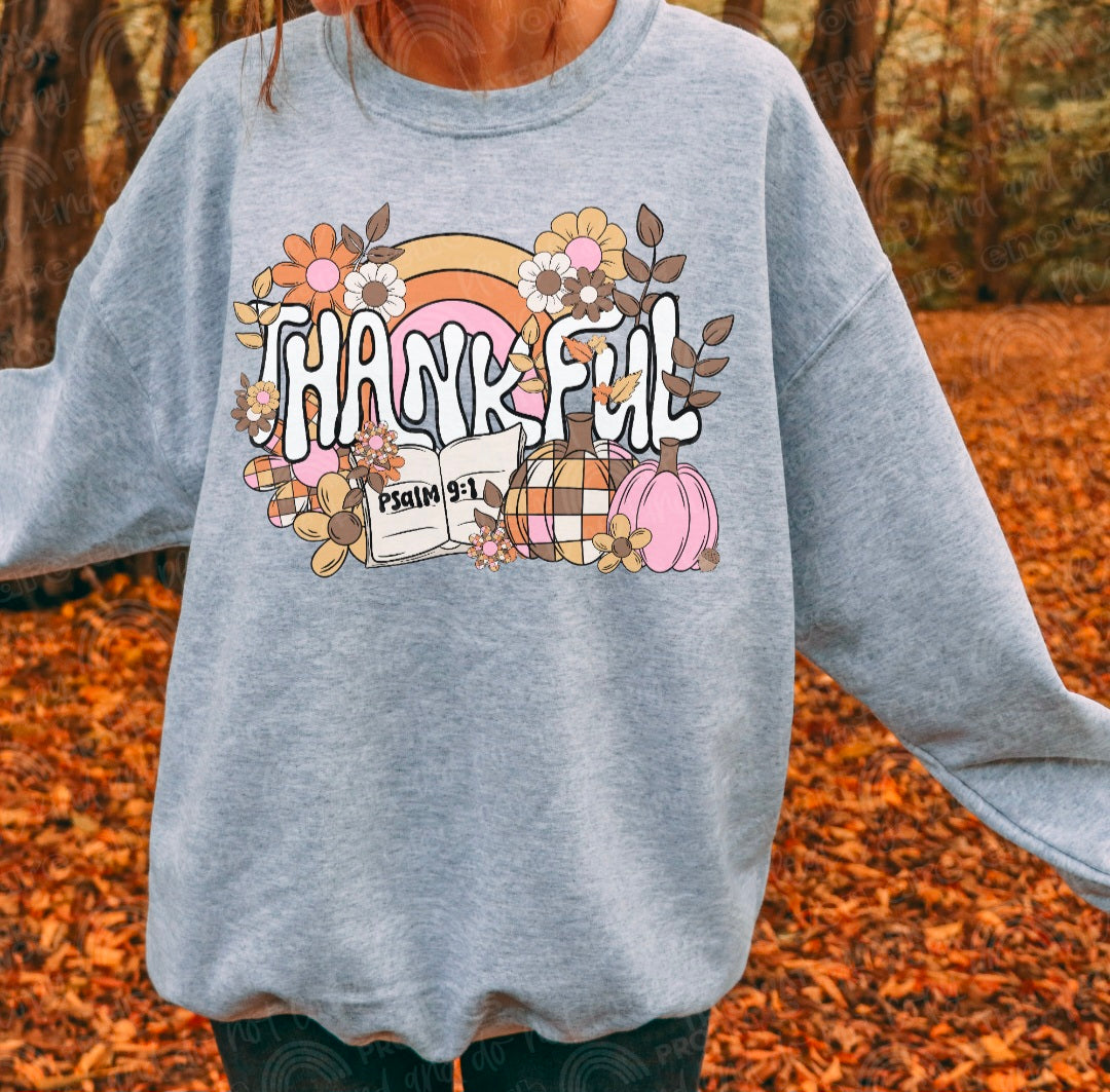 Thankful retro cmld DTF transfer