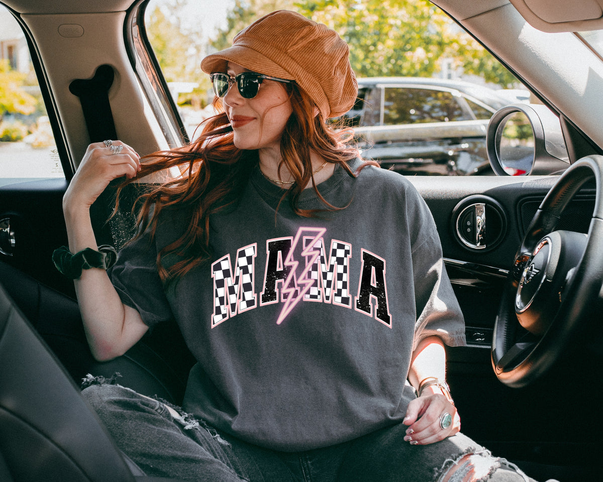 Mama LIGHT PINK lightning bolt 68742 DTF transfer