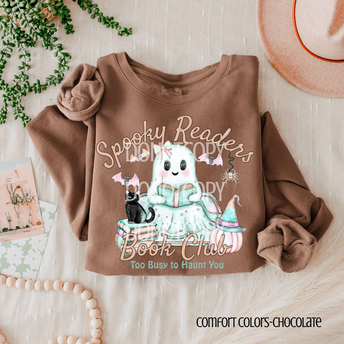 Spooky readers book club ghost CSG DTF transfer