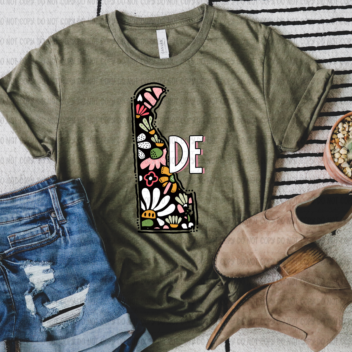 Floral states black background REVEL