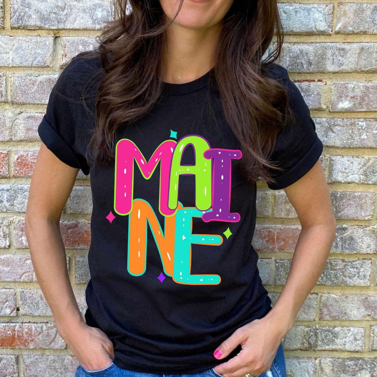 Maine neon states 44944 DTF transfer