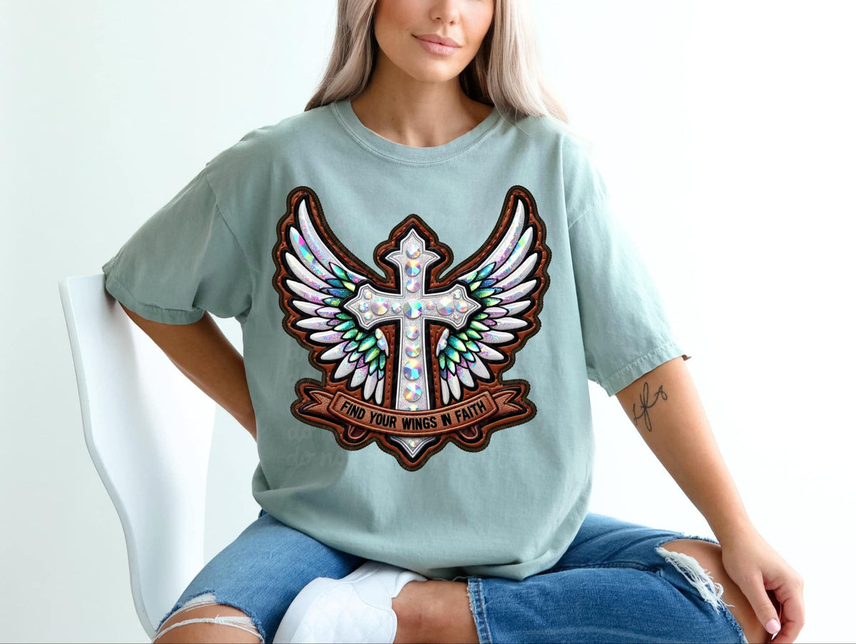 Find your wings in faith exclusive 44825 DTF transfer