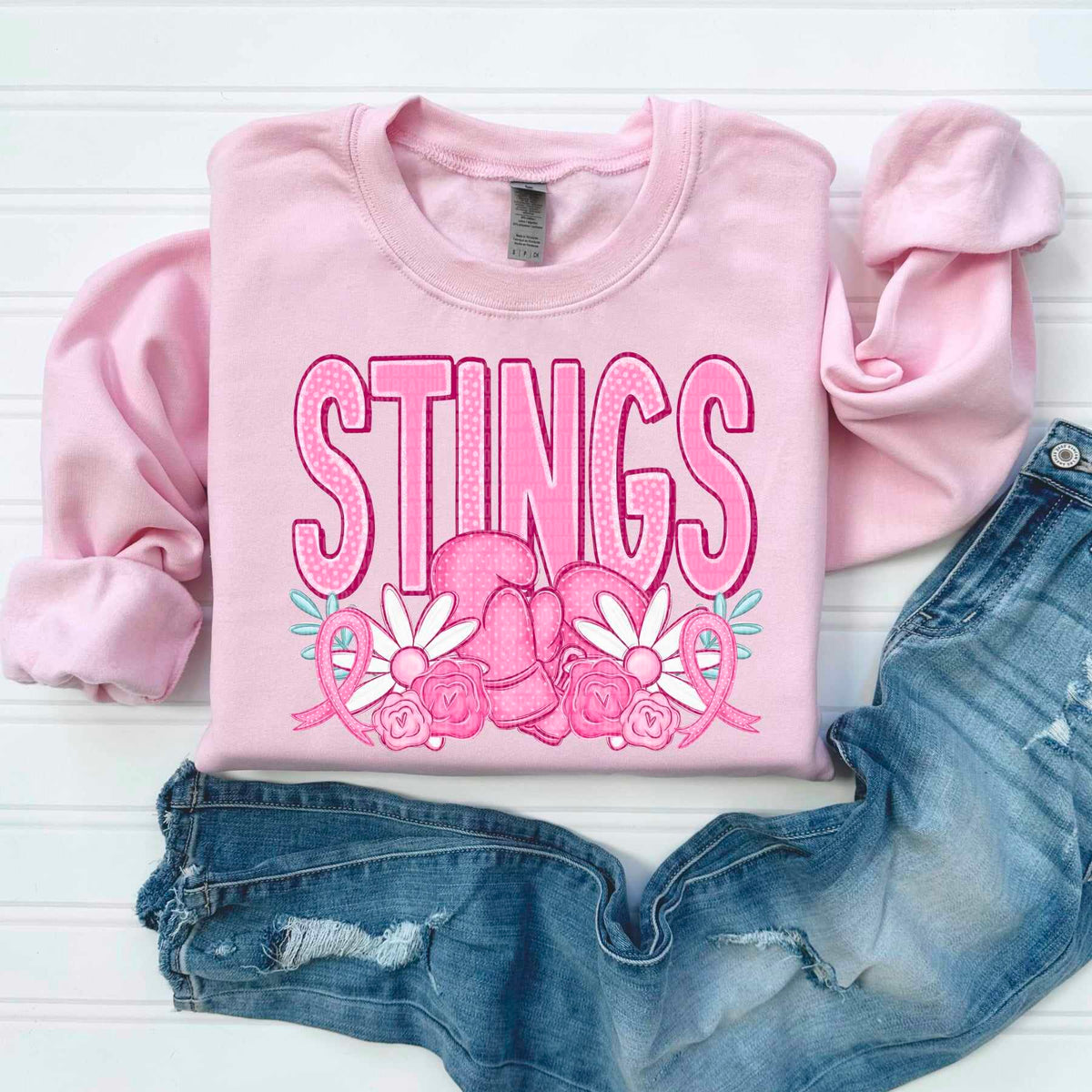 Stings pink mascots 50100 DTF transfer
