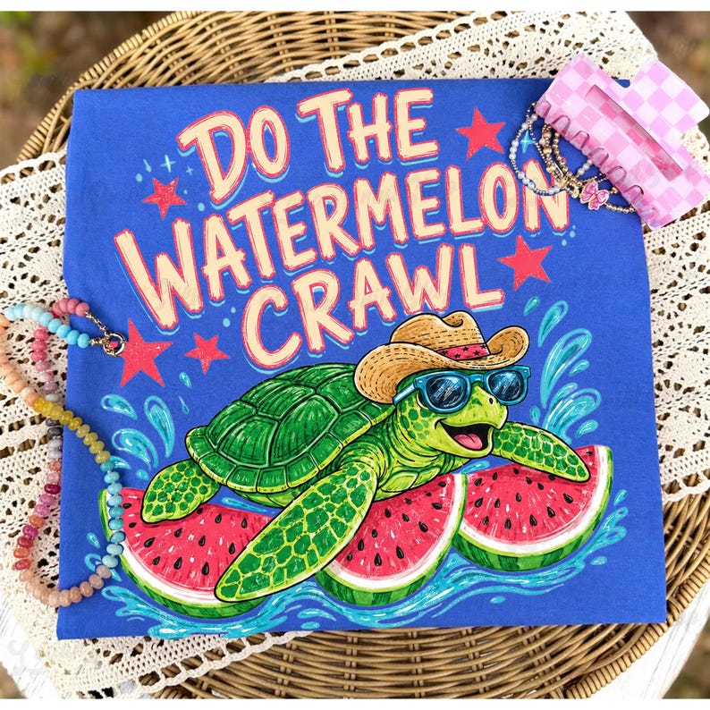 Do the watermelon crawl turtle  Sunday Special DTF transfer