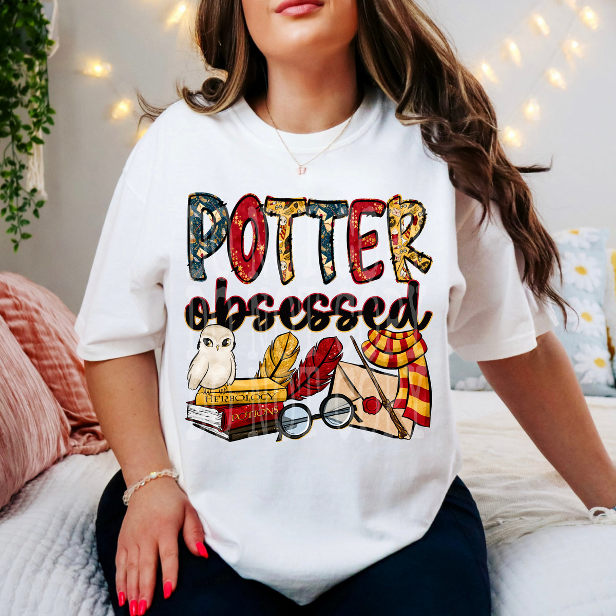 Potter obsessed DD DTF transfer