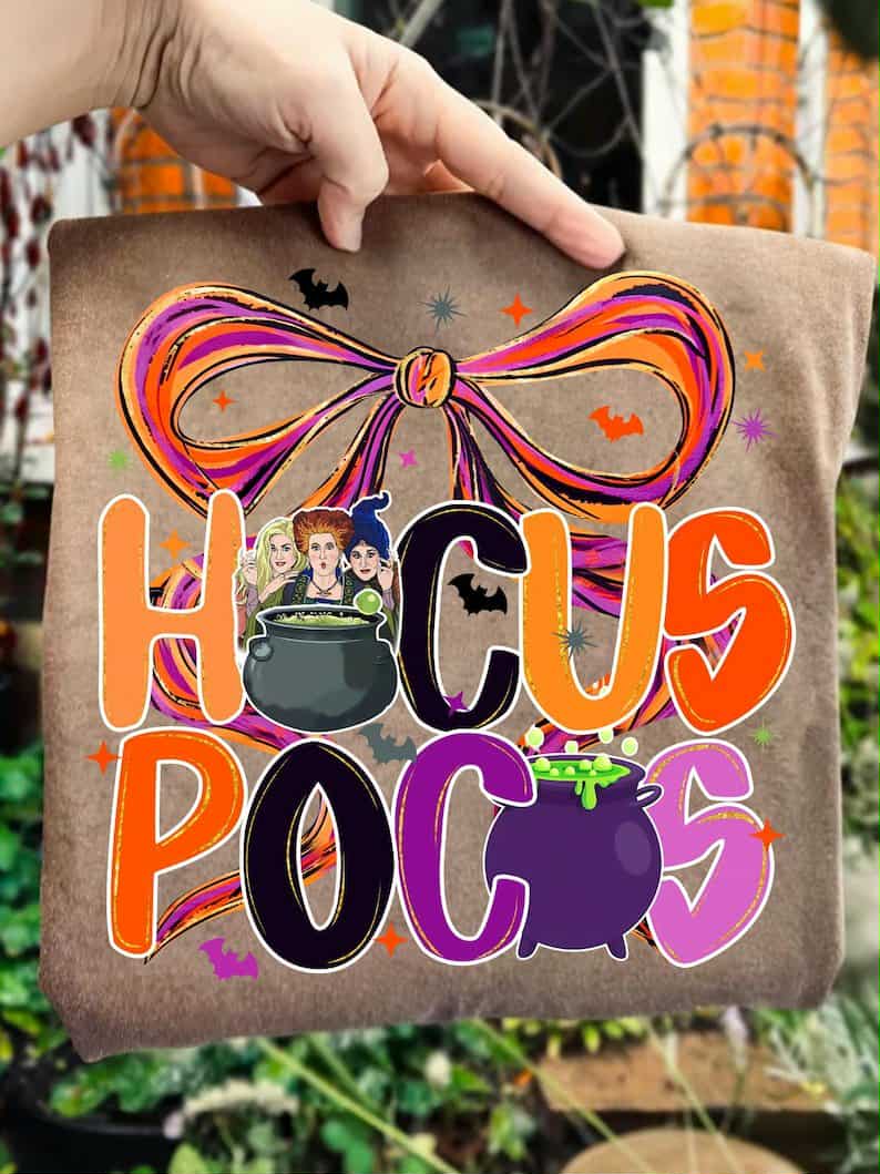 Hocus pocus bow DTF transfer