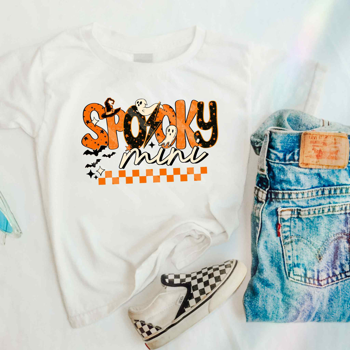 Spooky mini ghost/checkered EXCLUSIVE DTF transfer