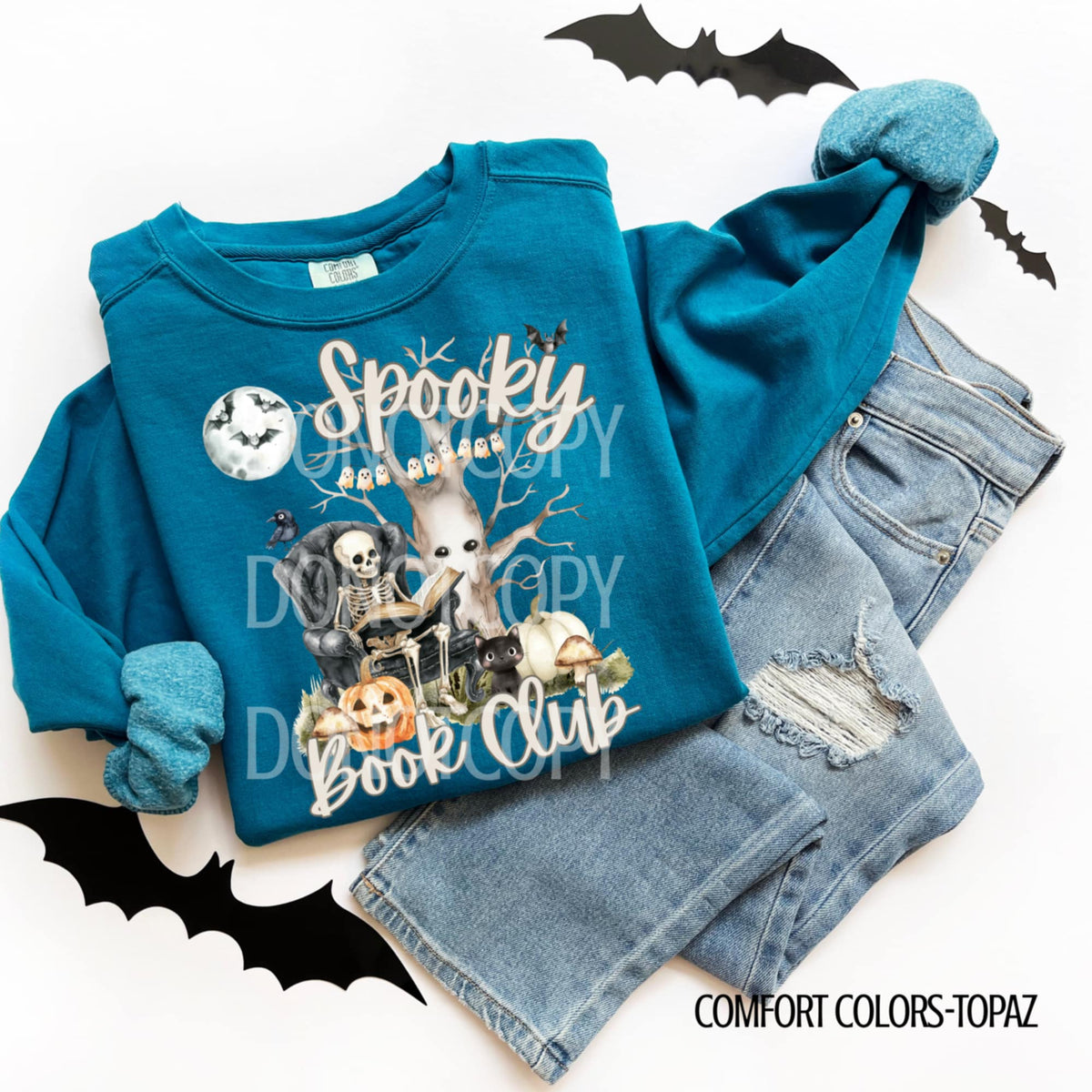 Spooky book club CSG DTF transfer