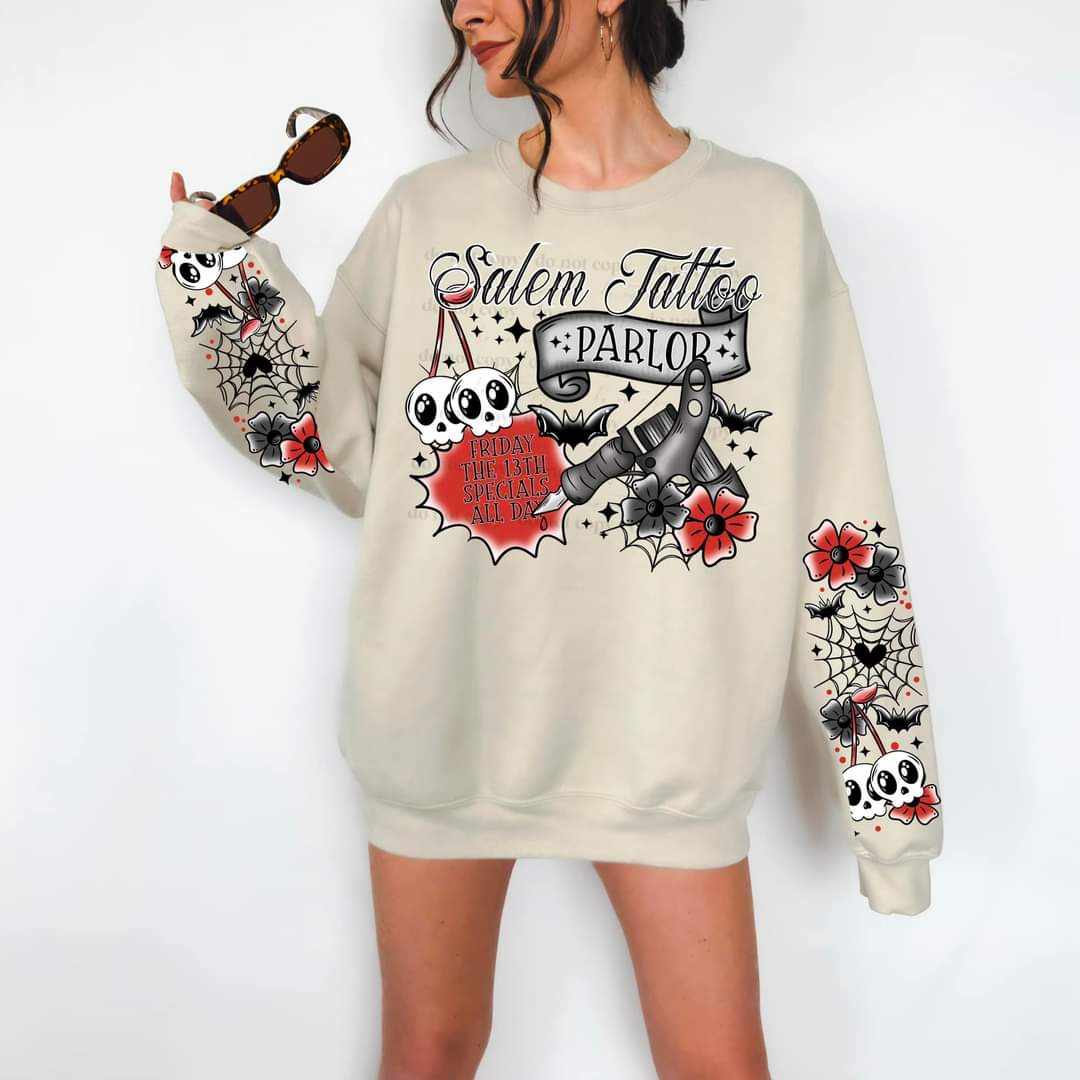Salem tattoo parlor FRONT ONLY (CSC) 44891 DTF transfer