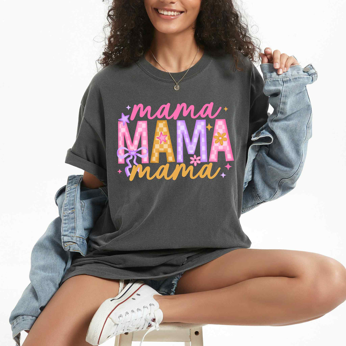 Mama stacked neon colors EXCLUSIVE DTF transfer