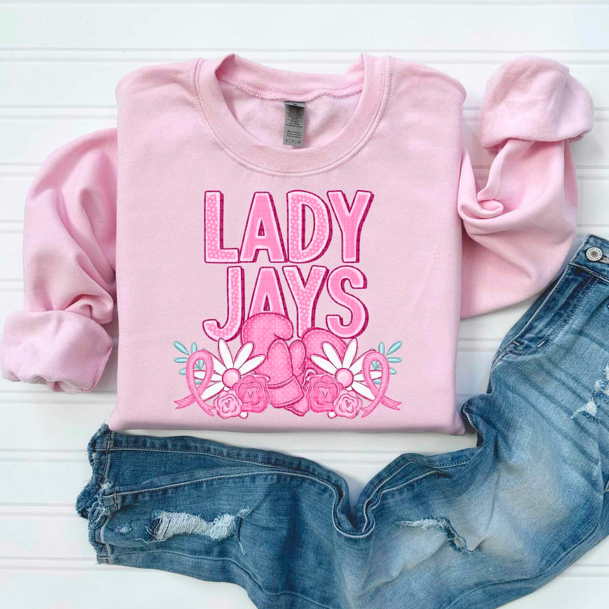 Lady jays pink mascots 50093 DTF transfer