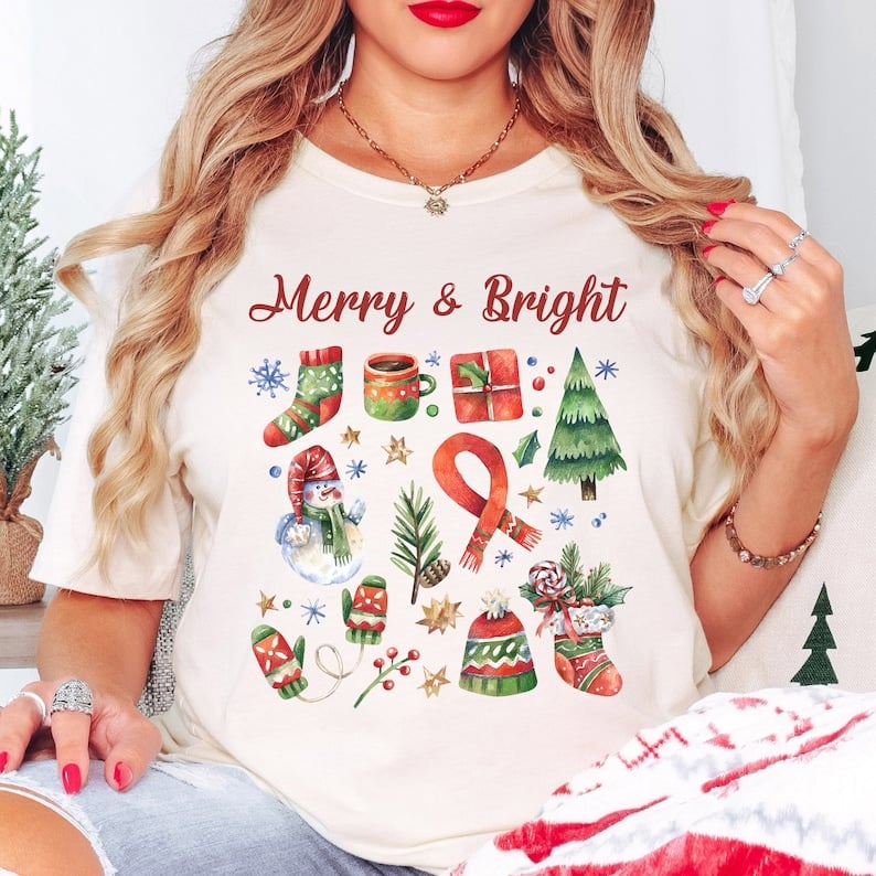 Merry & bright collage 43964 DTF TRANSFER