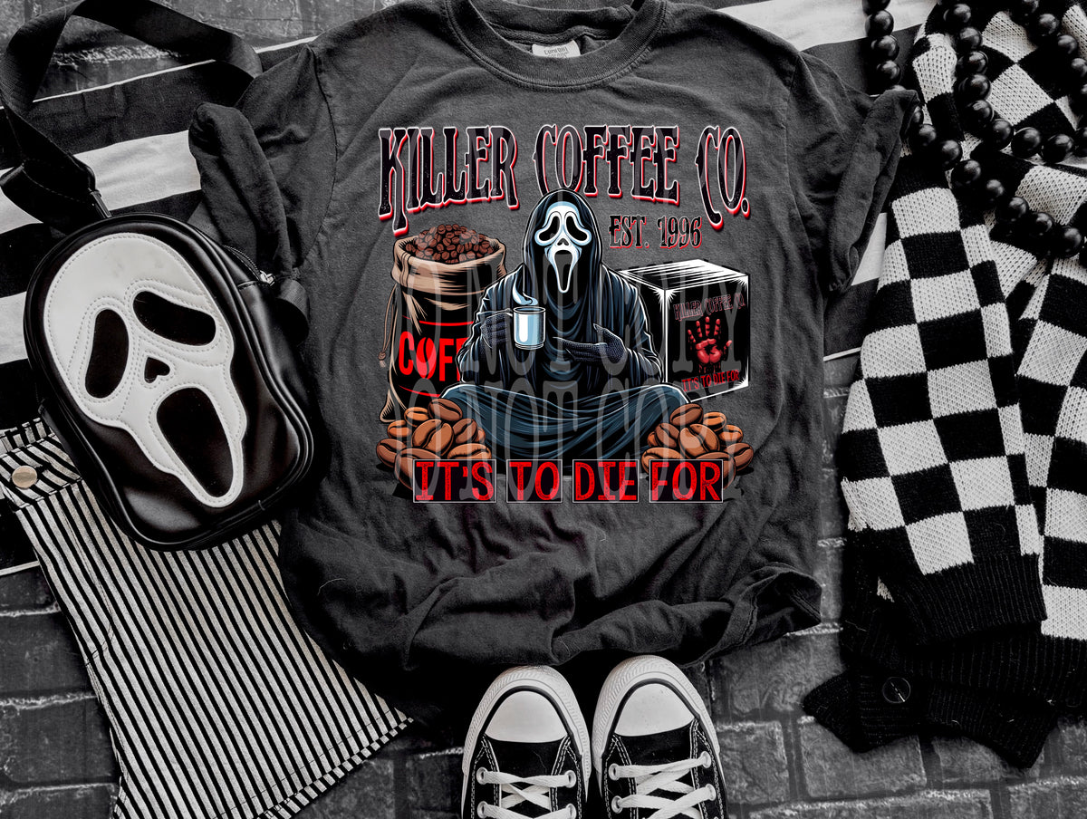 Killer coffee co ghost DD DTF transfer