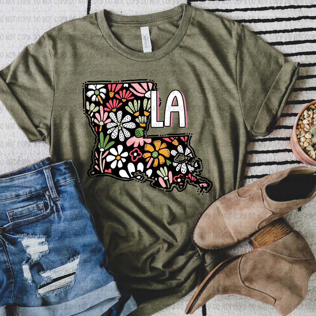 Floral states black background REVEL