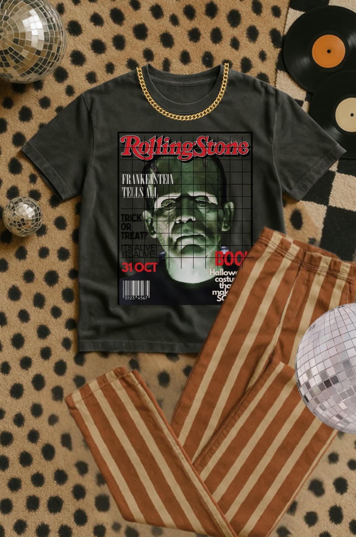 Frankenstein Rolling stone magazine DTF transfer