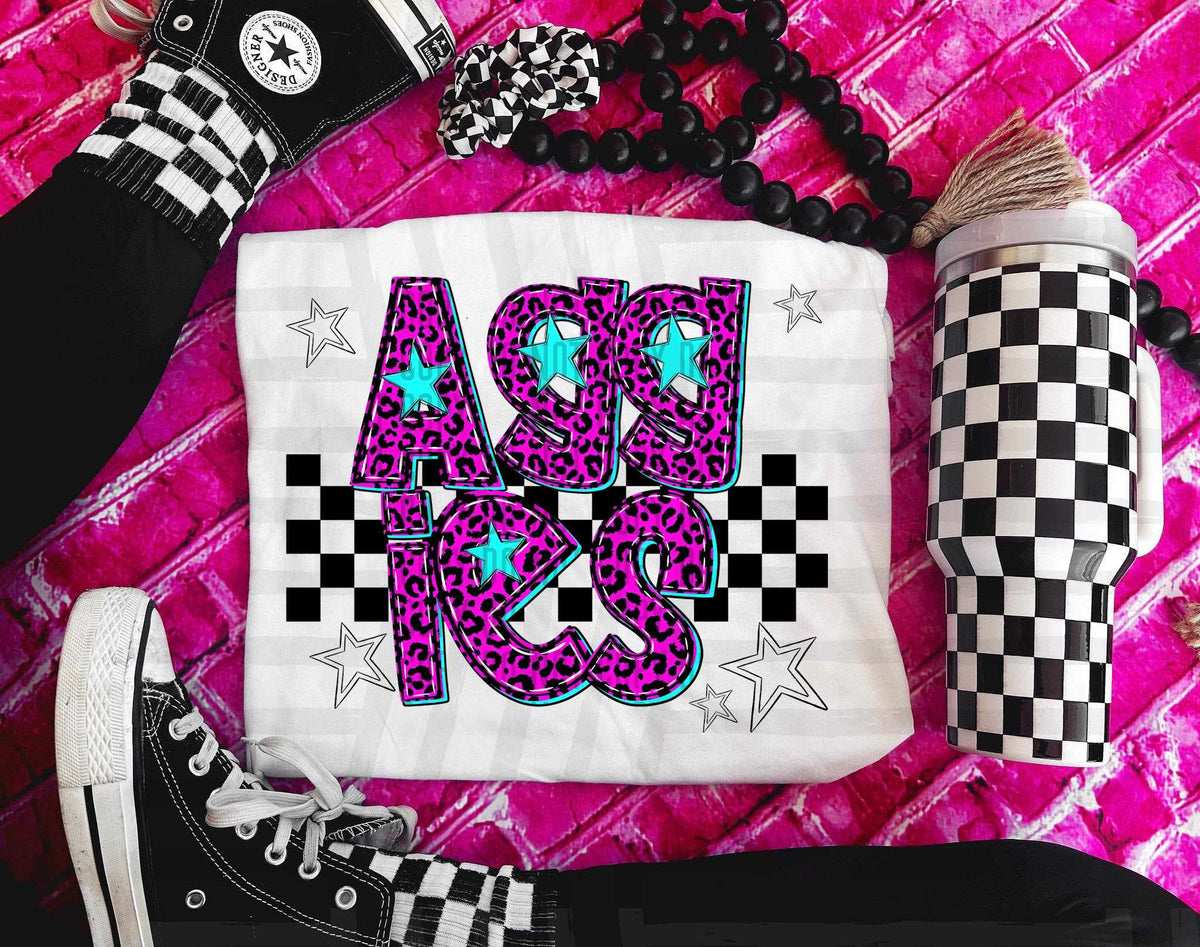 Aggies Pink Leopard Neon (Caplinger) DTF transfer