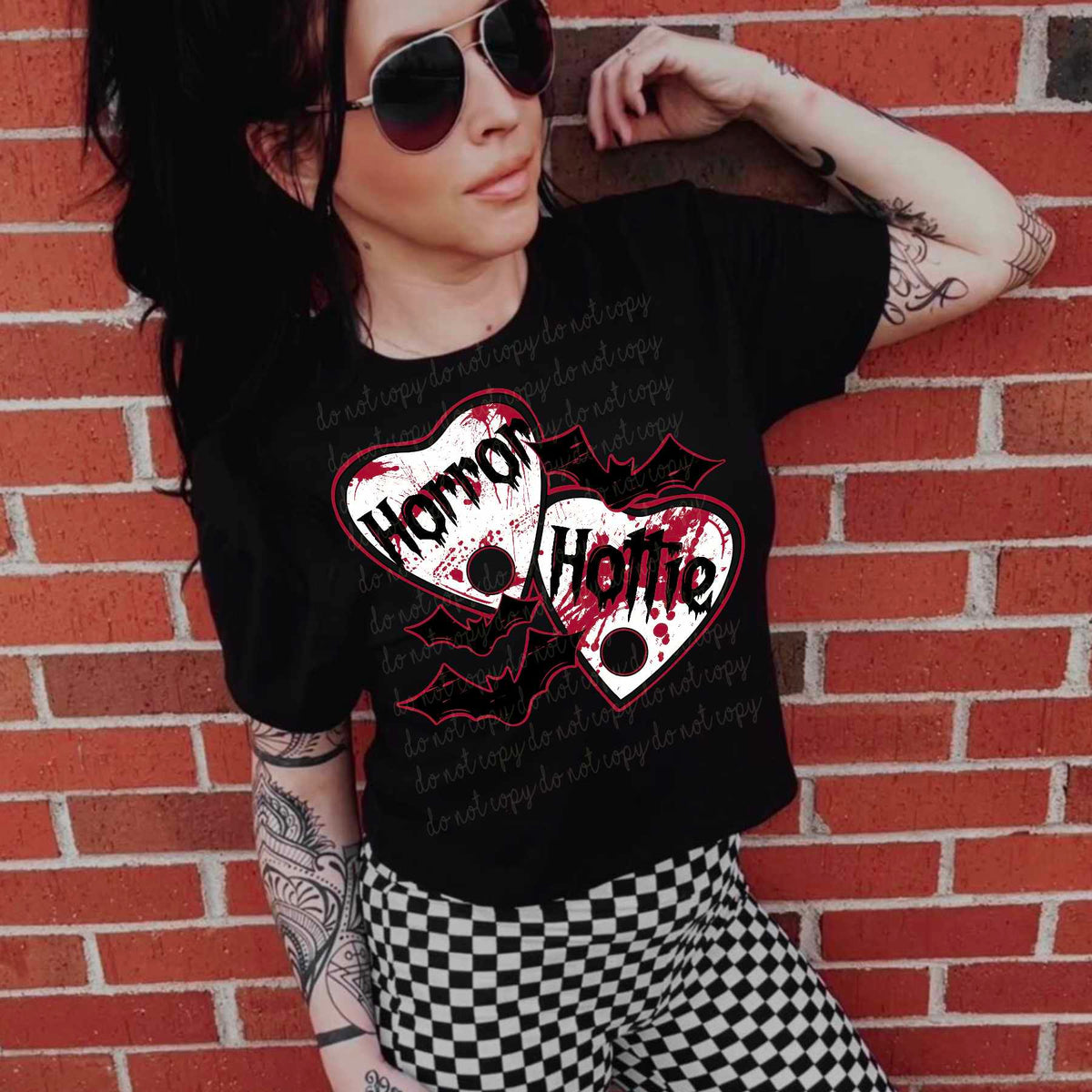 Horror hottie hearts white background (MMD) 44542 DTF transfer