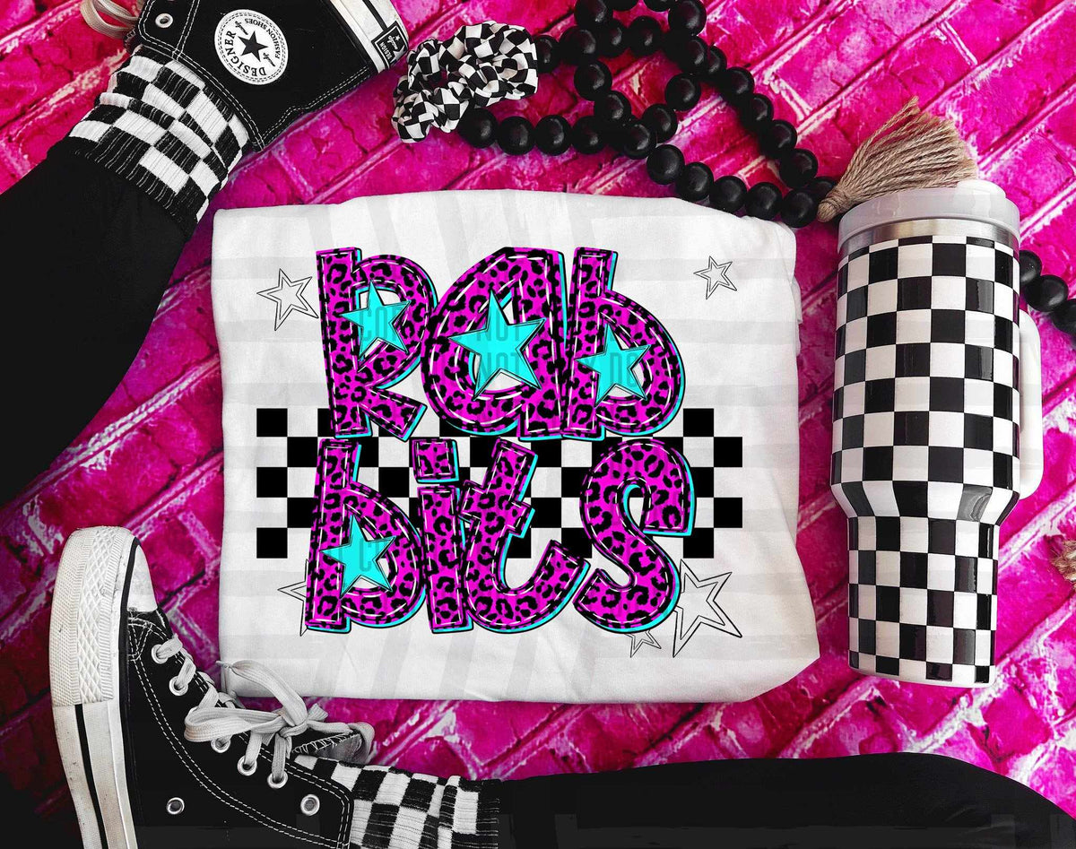 Rabbits Pink Leopard Neon (Caplinger) DTF transfer
