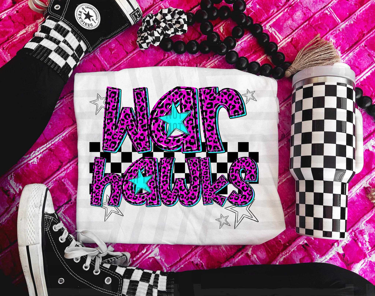 Warhawks Pink Leopard Neon (Caplinger) DTF transfer