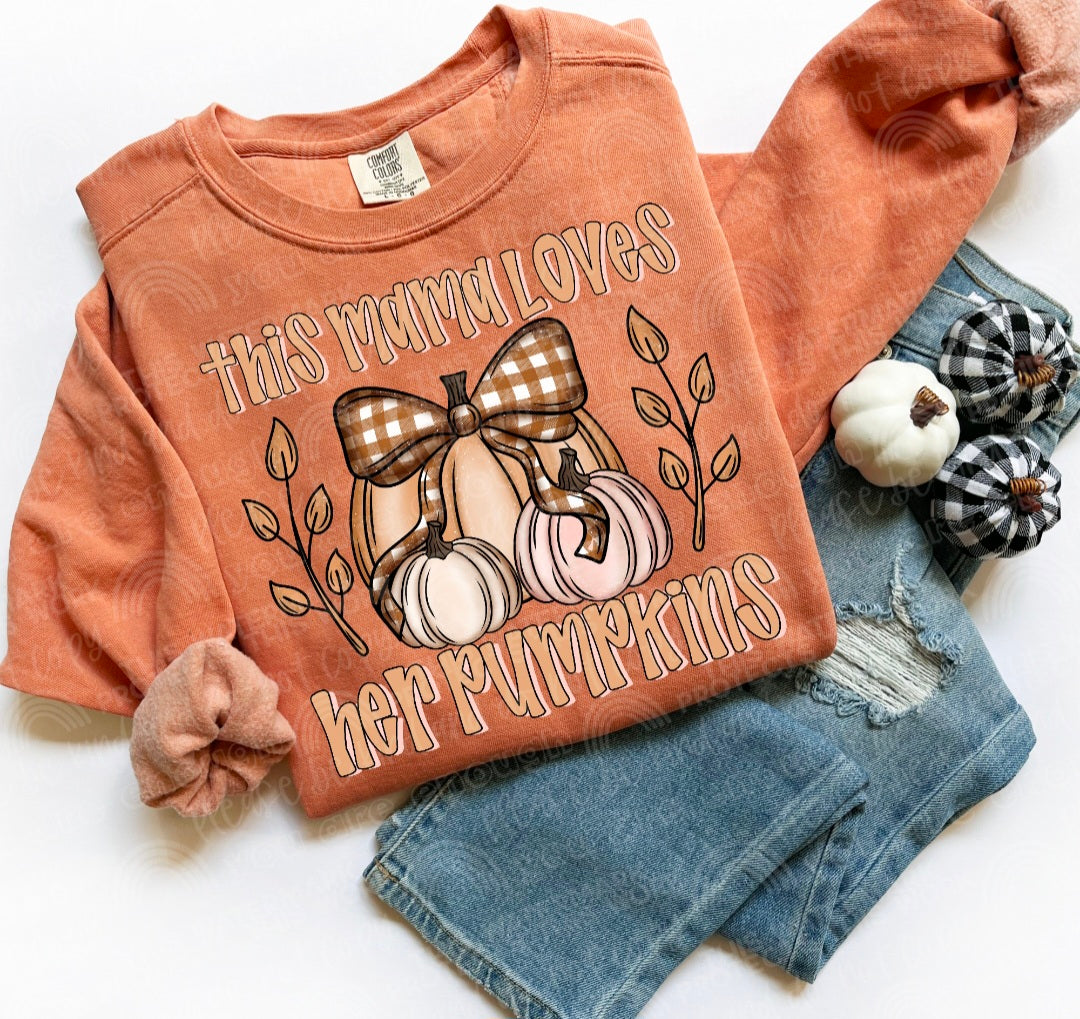 This mama loves her PUMPKINS cmld DTF transfer
