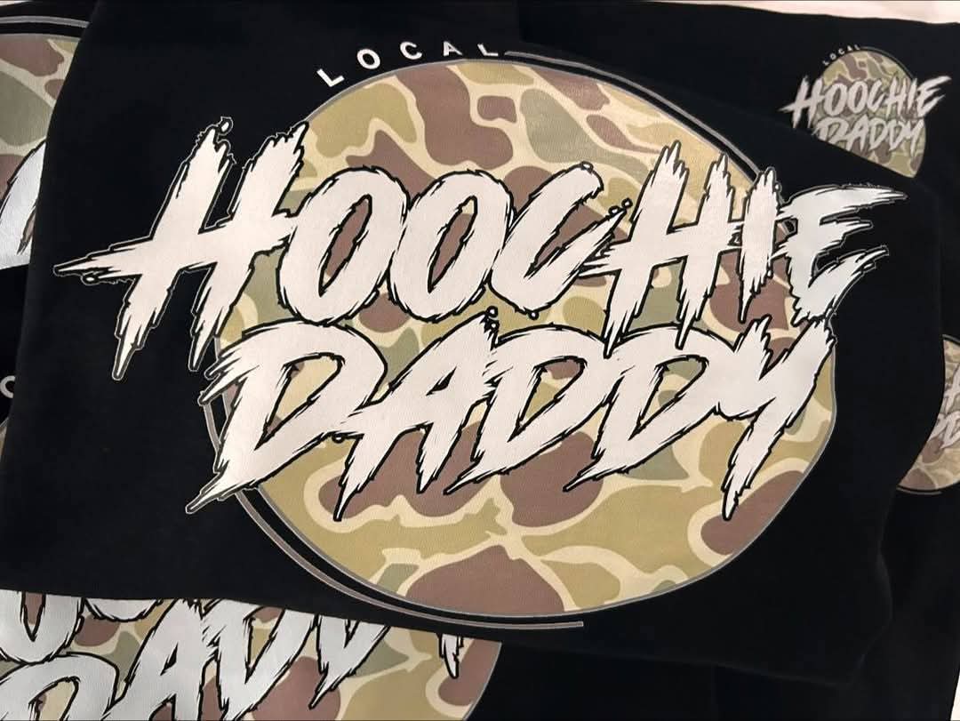 Hoochie daddy camo circle DTF transfer