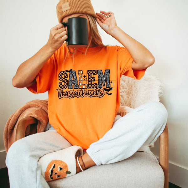 Salem Massachusetts Orange & BLACK CSC DTF transfer